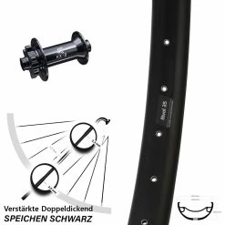 29+ Zoll Vorderrad Ryde Rival 35-622 ETRTO Mit KX-B 15x110 Mm 6-loch Nabe Sapim E-Light