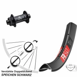 Dt-swiss Verstärktes 27,5 Zoll Vorderrad DT Swiss FR 541 Mit Nabe KX-G Steckachse 15x100 Mm
