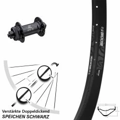 Ryde Edge M35 OS Vorderrad 27,5 Zoll KX-G Centerlock Schnellspanner 5x100 Mm