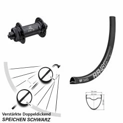 Dt-swiss Laufrad 28 Zoll DT Swiss RR 481 DB Disc Verstärkt KX-G Vorderradnabe 5/100