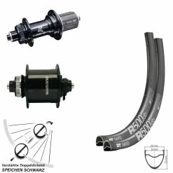 Dt-swiss Laufradsatz Dynamo Verstärkt DT Swiss R 500 KX-GS 11-fach Shimano DH-UR700-3D