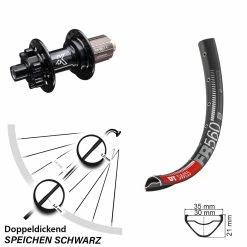 Dt-swiss KX-M 6-loch DT Swiss FR 560 Hinterrad MTB 26 Zoll