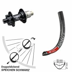 Dt-swiss 26 Zoll KX-M 6-loch DT Swiss FR 560 Hinterrad MTB Sram XD