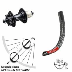 Dt-swiss KX-M 6-loch DT Swiss FR 560 Hinterrad MTB 26 Zoll Sram XD