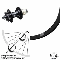 Ryde Rival 23 Hinterrad 29 Zoll Mit KX-M Nabe 5x135 Mm Sram XD