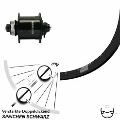 Vorderrad 29 Zoll Ryde Rival 23 Schwarz Shimano DH-UR700-3D Centerlock