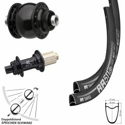 Dt-swiss Laufradsatz Dynamo SON 28 Steckachse DT Swiss RR 511 KX-G Nabe 100x142 Mm