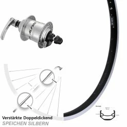 Vorderrad 28 Zoll Ryde Andra 40 Shimano Alfine Dynamo