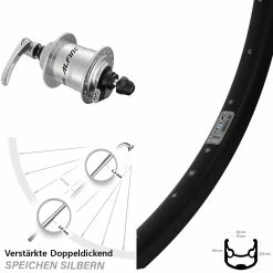 28 Zoll Vorderrad Mit Nabendynamo Ryde Andra 30 Disc Shimano Alfine DH-S701 Centerlock