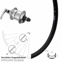 Vorderrad Mit Nabendynamo Shimano Alfine DH-S701 Ryde Andra 40 Disc 28 Zoll Centerlock
