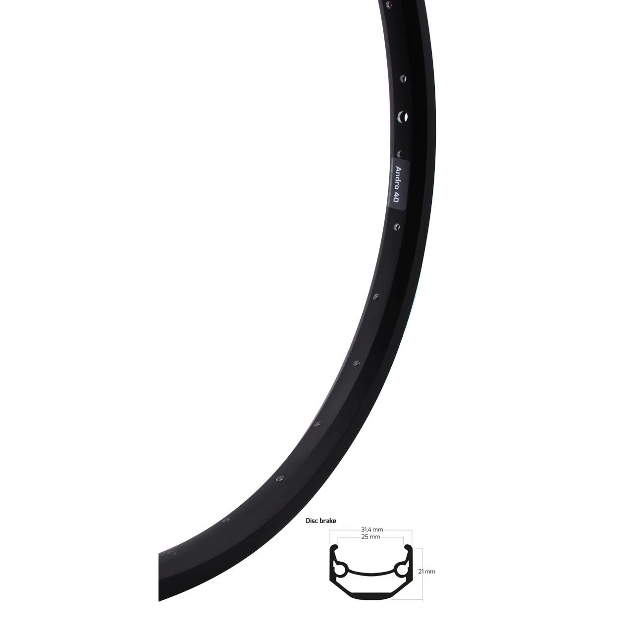 Felge Ryde Andra 40 Disc 28 Zoll