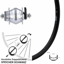 Nabendynamo Ryde Andra 40 Shutter Precision PL-8 Silbern 27,5 Zoll