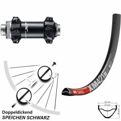 Dt-swiss Shimano Deore XT HB-M8110 Boost Straightpull DT Swiss XM 421 Vorderrad 27,5 Zoll