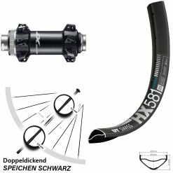 Dt-swiss Shimano Deore XT HB-M8110 Boost Straightpull DT Swiss HX 581 Vorderrad 27,5 Zoll