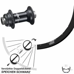 Ryde Rival 23 Disc-Vorderrad 27,5 Zoll Shimano XT HB-M8110 Für 15 Mm Steckachse