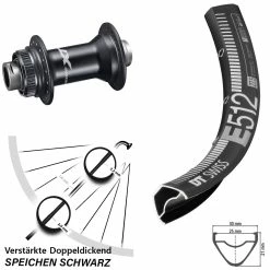Dt-swiss 27,5 Zoll Laufrad Shimano Deore XT HB-M8110 DT Swiss E 512 Centerlock