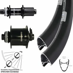 Laufradsatz 28 Zoll Ryde Dutch 19 Shimano 105 Dynamo DH-UR705-3D