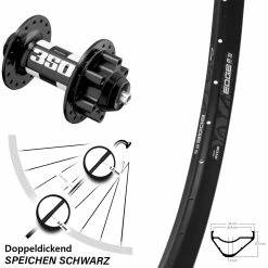 Vorderrad 29 Zoll Ryde Edge M30 OS Disc DT Swiss 350 6-Loch 5x100 Mm