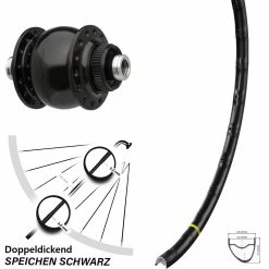 28 Zoll Vorderrad Nabendynamo Son Delux Für Steckachse Mavic 1022
