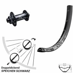 Dt-swiss MTB Vorderrad All Mountain 29 Zoll DT Swiss M 502 Centerlock Nabe KX-Boost 15x110 Mm