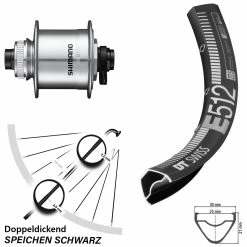 Dt-swiss Vorderes Laufrad 29 Zoll DT Swiss E 512 Shimano DH-UR708 Centerlock