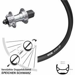 Ryde Andra 321 Hinteres Rad 28-29 Zoll E-Bike KX-E Nabe Silbern 5/135 Mm