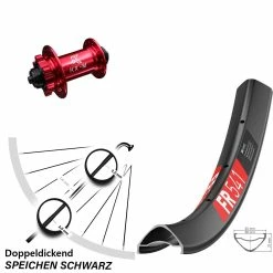 Dt-swiss DT Swiss FR 541 Vorderrad 27,5 Zoll Enduro MTB KX-M Nabe Rot-eloxiert 5x100 Mm