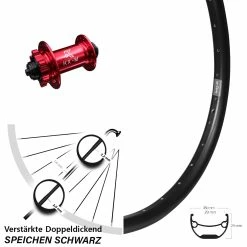 KX-M Nabe Rot-eloxiert 5x100 Mm Ryde Andra 29 Vorderrad 29 Zoll Für 6-Loch