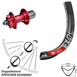 Dt-swiss DT Swiss EX 471 Hinterrad 29 Zoll Mit KX-M HR 6-loch Nabe Rot-eloxiert 5/135
