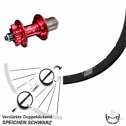 KX-M Rot Hinterrad 6-loch 5/135 Mm Ryde Rival 23 29 Zoll Für Schnellspanner
