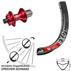 Dt-swiss KX-M Nabe Rot Eloxiert 12x142 Mm DT Swiss EX 471 Laufrad 26 Zoll Shimano 11-fach