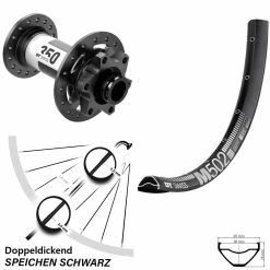 Dt-swiss 27,5 Zoll Vorderrad M 502 DT Swiss 350 Boost 15x110 Mm Für Steckachse 6-Loch MTB
