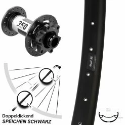 DT Swiss 350 Boost 15x110 Mm Ryde Rival 35-584 ETRTO 6-loch Disc Vorderrad 27,5 Zoll