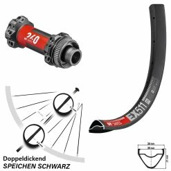 Dt-swiss Vorderrad 27,5 Zoll EX 511 DT Swiss 240 Nabe Straightpull Centerlock 15x110 Mm Boost