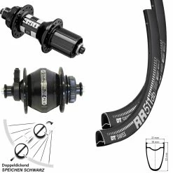 Dt-swiss DT Swiss RR 511-350 Disc-Laufradsatz 28 Zoll Shutter Precision PL-8 Nabendynamo