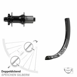 Dt-swiss 27,5 Zoll Hinterrad Formula DHG-142 DT Swiss E 532 Für 6-Loch