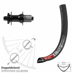Dt-swiss 27,5 Zoll Hinterrad Formula 12x142 Mm Steckachse 6-loch DT Swiss XM 481