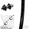 Breites 27,5 Zoll Hinterrad Exal BE34+ Mit KX-M Nabe Schwarz Steckachse 12x142 Mm 11-fach