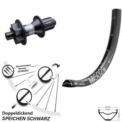 Dt-swiss Hinterrad M 502 DT Swiss 370 27,5 Zoll Steckachse 12x142 Mm Shimano 11-fach