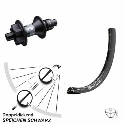 Dt-swiss 27,5 Zoll Hinterrad M 462 DT Swiss 370 Sram XD 12x142 Mm 6-Loch Schwarz