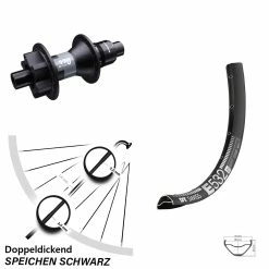 Dt-swiss MTB 29 Zoll Hinteres Rad DT Swiss E 532 Mit Nabe 370 Sram XD 12x142 Mm Steckachse