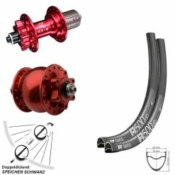 Dt-swiss DT Swiss R 500 Laufradsatz Dynamo 6-loch SON 28 Rot Eloxiert KX-M 11-fach Schnellspanner