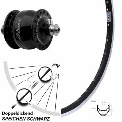Nabendynamo Vorderrad SON Delux Ryde ZAC 421 26 Zoll