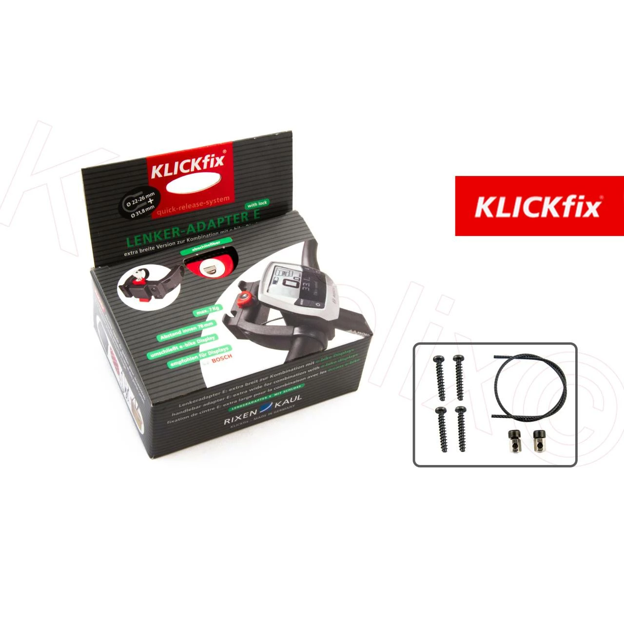 Klickfix Abschließbarer Lenkeradapter Kompatibel Mit E-Bike Displays Schwarz – Bild 3