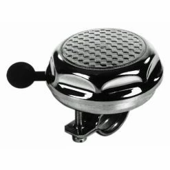 Reich Fahrradklingel Schachbrett Zink Silber