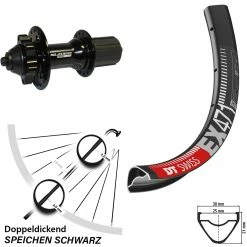 Dt-swiss DT Swiss 29 Zoll Hinterrad EX 471 MTB Mit XLC Evo 6-Loch Schwarz
