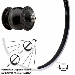 Nabendynamo 26 Zoll Vorderrad Ryde Andra 40 Mit Son 28 Schwarz