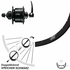 Ryde 27,5 Zoll Vorderrad Rival 21 Mit Nabendynamo Shimano Alfine