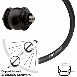 Vorderrad 26 Zoll Ryde Andra 321 Mit Son 28 Centerlock Nabendynamo