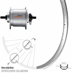 Vorderrad 24 Zoll Ryde Andra 40 Shimano Nabendynamo